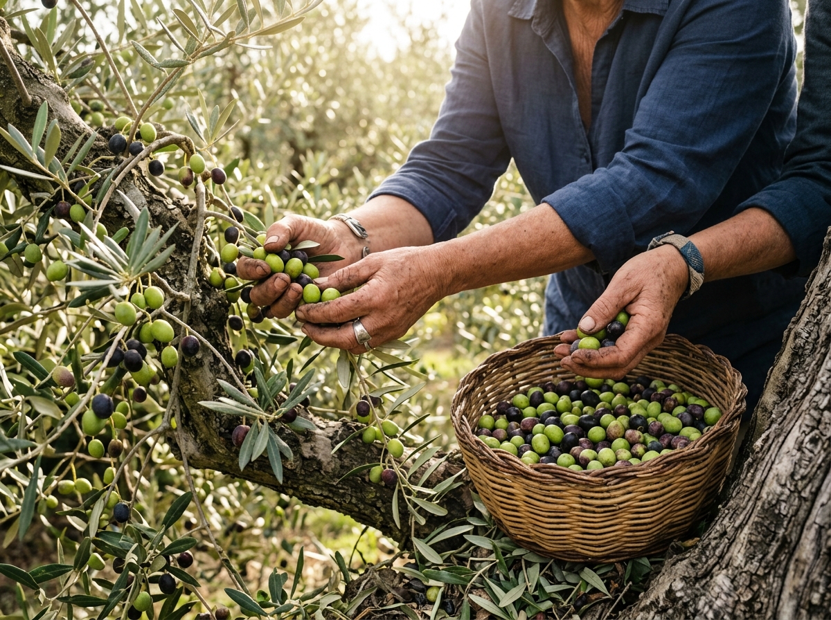 Zeytin hasadından bir an